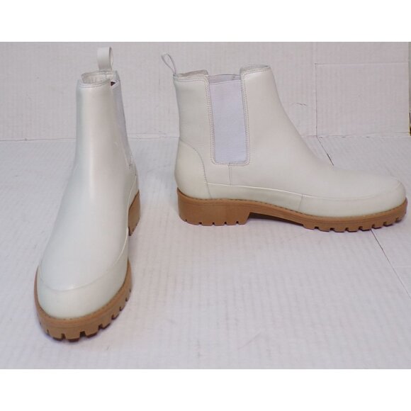 🆕 REBECCA ALLEN All Weather Chelsea Boot 9.5 Off-White - Picture 6 of 15